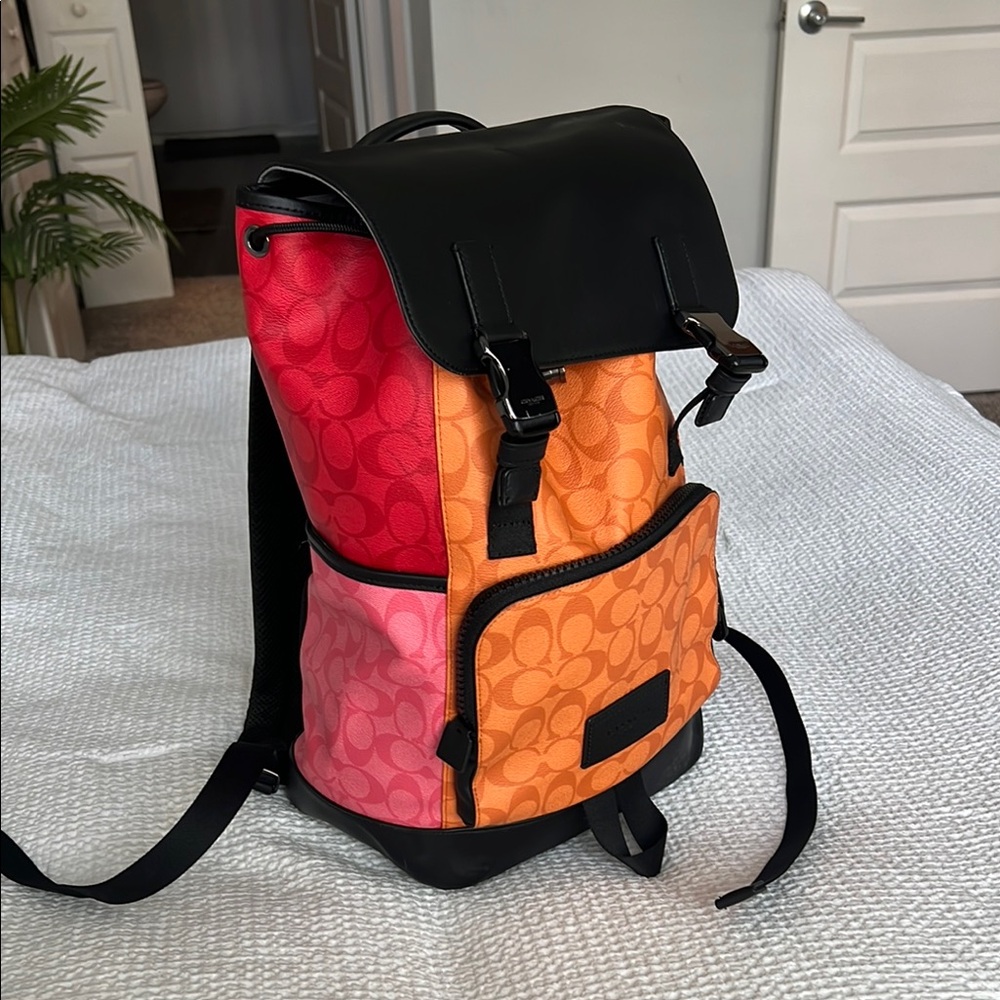 Coach Red and Orange Men's Backpack